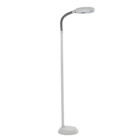 Hastings Home Natural Full Spectrum Sunlight Reading and Crafting Floor Lamp, Adjustable Gooseneck, 6-feet, Beige 244576GSL